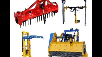 What are the tools behind the tractor?